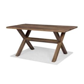Farmhouse Walnut Solid Wood Dining Trestle Table Farmhouse Walnut Solid Wood Dining Trestle Table